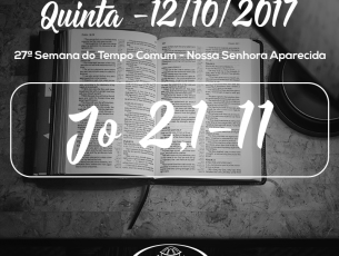 27ª Semana do Tempo Comum – Nossa Senhora Aparecida- 12/10/2017  (Jo 2,1-11)